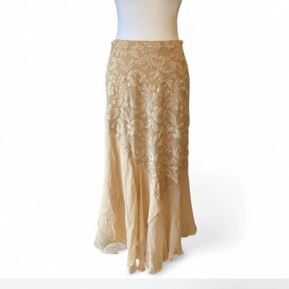 Casadei Dresses & Skirts - Casadei Asymmetrical Cream Lace Skirt